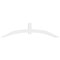 Ekena Millwork Archdale Architectural Grade PVC Gable Bracket, 108"W x 27"H x 6"D x 6"F, 6/12 Pitch GBP108X27X0606ARC00 - alternate 4